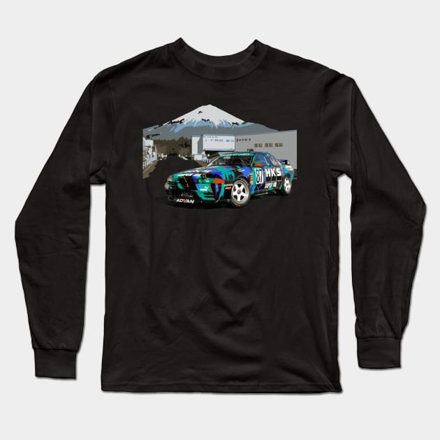 Skyline R32 GT-R HKS Japan Mt. Fuji GTR JGTC ZERO-R Long Sleeve T-Shirt by cowtown_cowboy